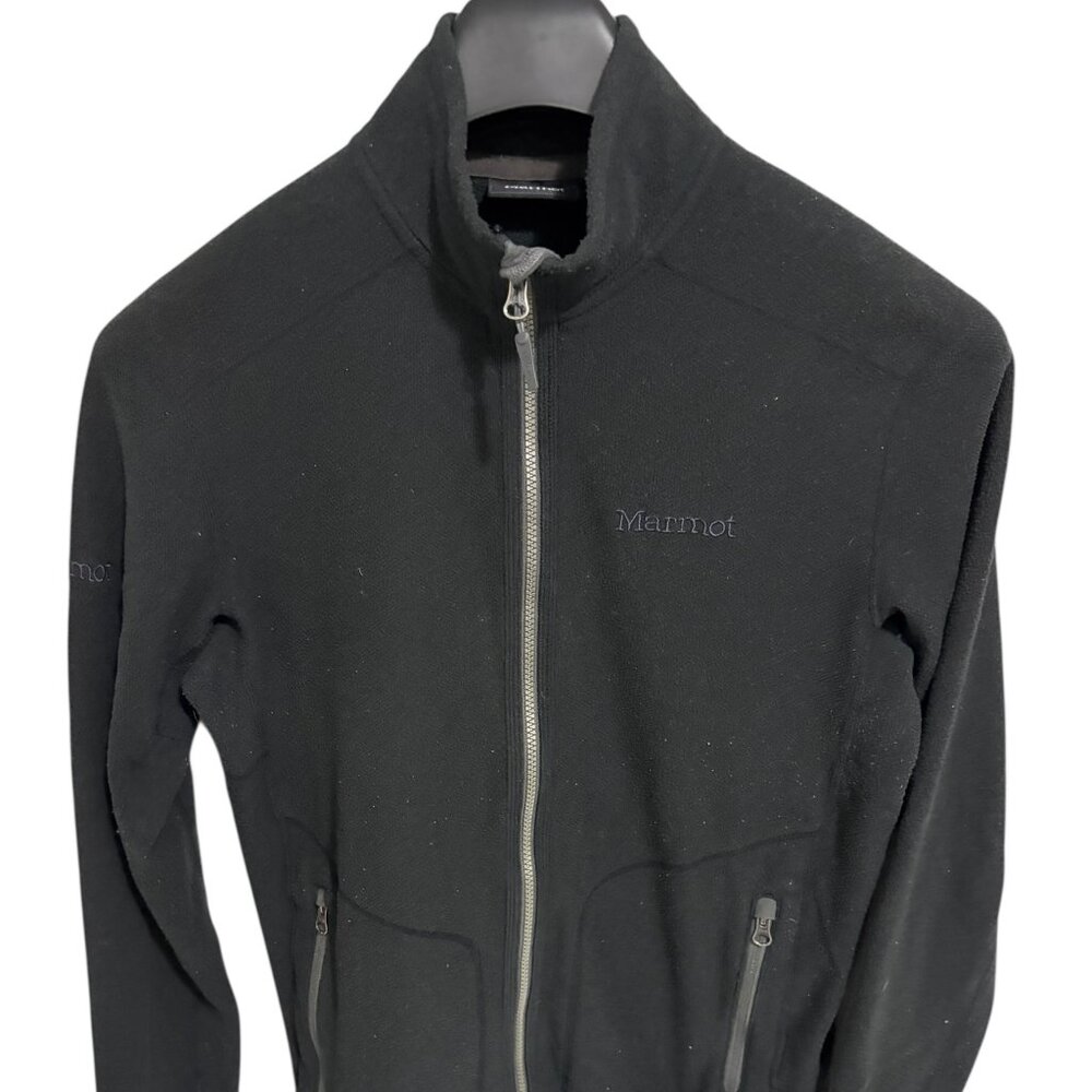 Marmot Fleece Mens Jacket Coat Size Medium Black Full Zip